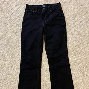 J. Crew Mid-Rise Flare Crop Black Jean